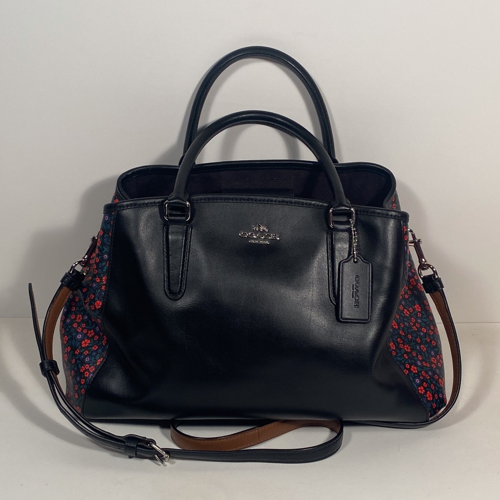 Coach Margo Carryall Floral Leather Bag